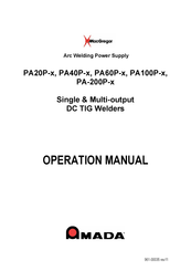 Amada MacGregor PA-200P Series Operation Manual