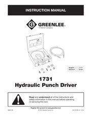Textron Greenlee 1731 Instruction Manual