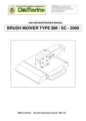 Del Morino BM21BCS Use And Maintenance Manual
