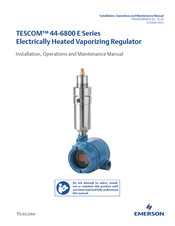Emerson TESCOM 44-6800 E Series Installation, Operation And Maintenance Manual