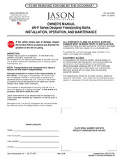 JASON Hydrotherapy Designer AN-P Series Owner's Manual