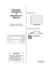 Hitachi DXF-288A1 Operation Installation Maintenance Manual