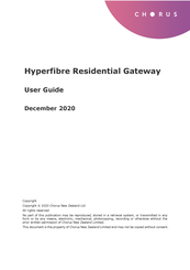 Chorus Hyperfibre XGS-250WX-A User Manual