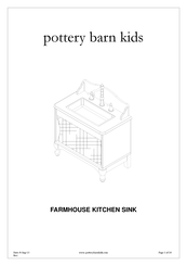 pottery barn kids FARMHOUSE KITCHEN SINK Manual