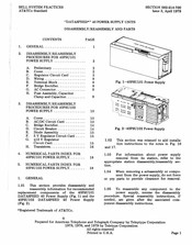 Teletype Dataspeed 40PSU102 Disassembly/Reassembly And Parts