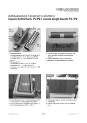Venjakob Impuls single bench P3 Assembly Instructions