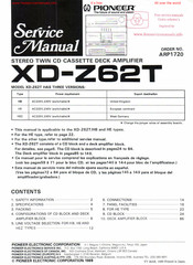 Pioneer XD-Z62T Service Manual