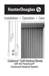 Hunter Douglas Cadence Installation Operation Care