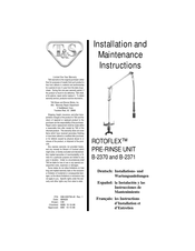 T&S ROTOFLEX B-2370 Installation And Maintenance Instructions Manual