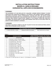 RRS Jade XRD-01RDHAM3 Series Installation Instruction