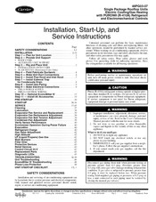 Carrier 48PG03 Installation, Start-Up And Service Instructions Manual