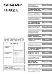 Sharp AR-FR22 U Operation Manual