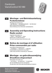 Becker Centronic VarioControl VC180 Assembly And Operating Instructions Manual