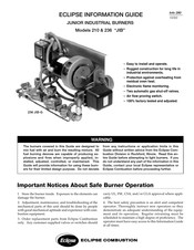 Eclipse Combustion 210 JIB-F Information Manual