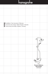 Hans Grohe Pressure Balance Showerpipe 04530 Series Installation/User Instructions/Warranty