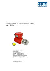 HNP Mikrosysteme mzr-11557-hs Operating Manual