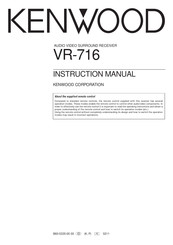 Kenwood VR-716 Instruction Manual