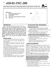Bermad 410-01-3NC-200 Quick Start Manual