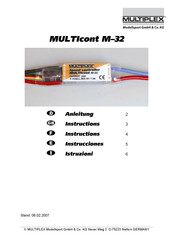 Multiplex MULTIcont M–32 Operation Instructions Manual
