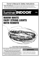 Harbor Freight Tools Luminair Indoor Owner's Manual & Safety Instructions