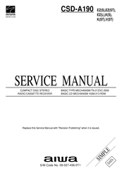 Aiwa CSD-A190 K Service Manual