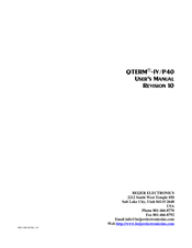 Beijer Electronics QTERM-IV User Manual
