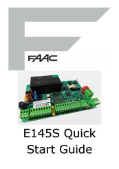 Faac E145S Quick Start Manual