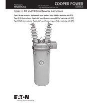 Eaton V4H Series Maintenance Instructions Manual