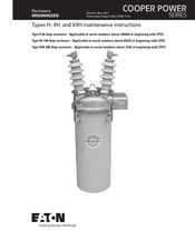 Eaton H Series Maintenance Instructions Manual
