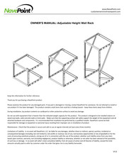 NavePoint Adjustable Height Wall 22U Rack Owner's Manual