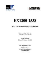 Ametek VTI Instruments EX1200-1538 User Manual