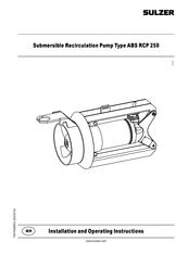 Sulzer 2534 Installation And Operating Instructions Manual