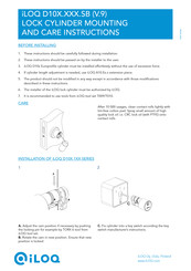 Iloq D10 Series Mounting And Care Instructions