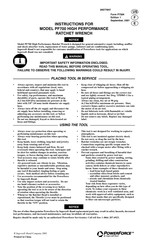 Ingersoll-Rand PowerForce PF700 Instructions Manual
