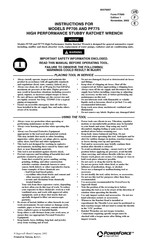 Ingersoll-Rand PowerForce PF705 Instructions Manual
