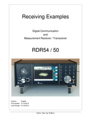 REUTER RDR54 Examples Manual