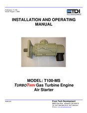 TDI TURBOTWIN T100-MS Installation And Operating Manual