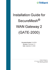 Trilliant GATE-2000 Installation Manual