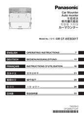 Panasonic CF-WEB301T Operating Instructions Manual
