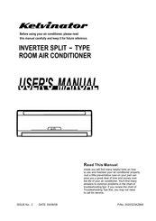 Electrolux Kelvinator KSV Series User Manual
