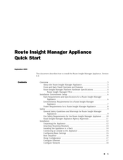 Juniper Route Insight Manager Quick Start Manual