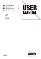 Zanussi ZOB 365 User Manual