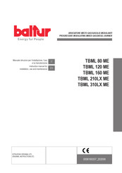 baltur TBML 160 ME Instruction Manual For Installation, Use And Maintenance