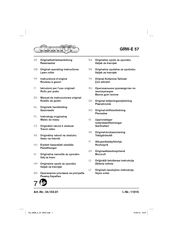 Gardol GRW-E 57 Original Operating Instructions