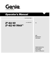 Terex Genie Z-62/40 Operator's Manual