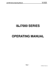 FISNAR I&J7000 Series Operating Manual