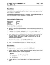 FISNAR I&J7000 Series Command List