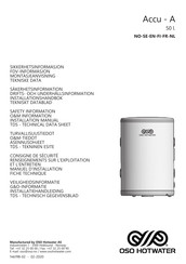 OSO HOTWATER 8000482 Installation Manual