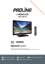 Proline L1950HD LED Operating Instructions Manual