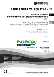 Robuschi ROBOX SCREW WL Operating And Maintenance Instructions Manual